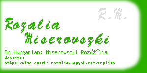 rozalia miserovszki business card